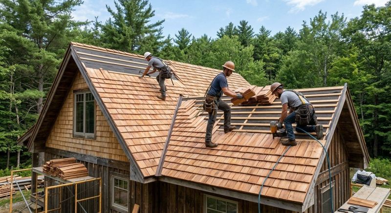 Cedar Roof Installation in Guilford, CT