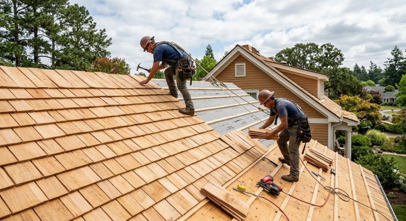 Cedar Roof Installation in Redding, CT