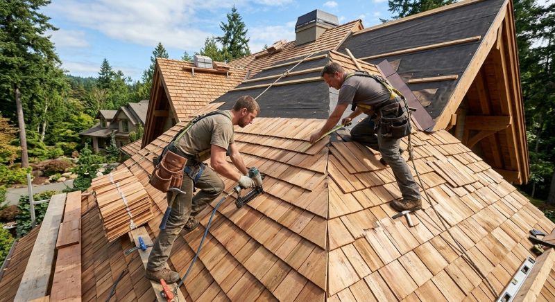 Cedar Shake Roof Construction in Southbury, CT