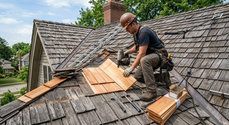 Cedar Shake Roof Repair in Cromwell, CT