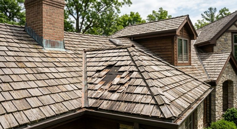 Cedar Shake Roof Repair in Oakville, CT