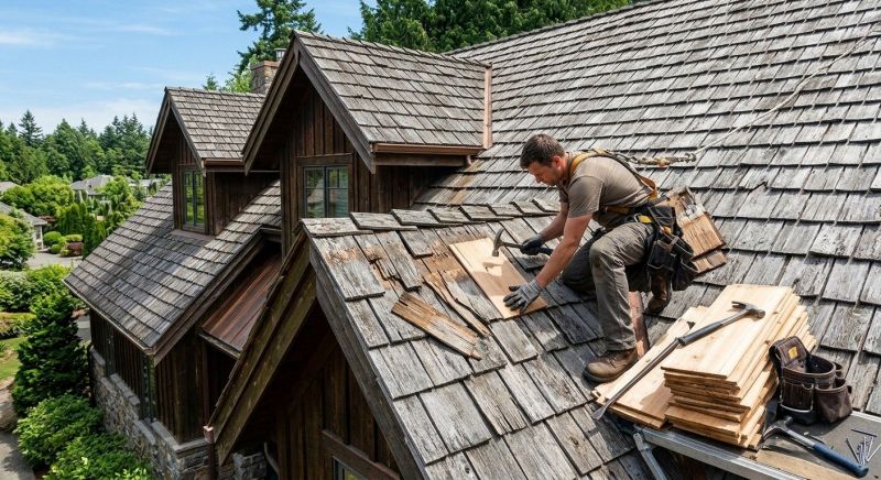 Cedar Shake Roof Repair in Thomaston, CT