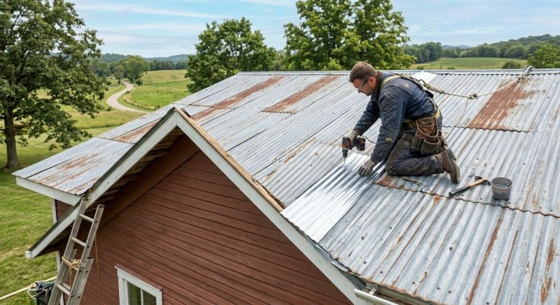Corrugated Roof Repair in Easton, CT