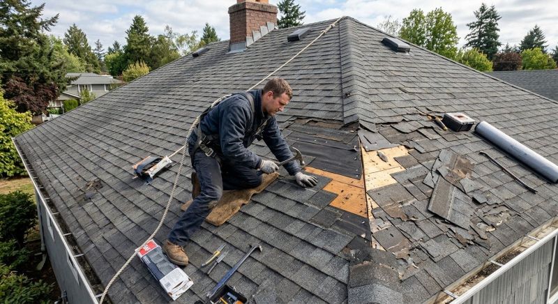 Damaged Roof Repair in Naugatuck, CT