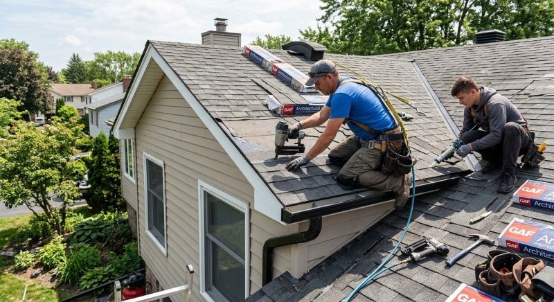 Hip Roof Shingle Repair in New Haven County, CT
