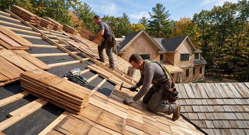 Natural Wood Roof Installation in New Haven County, CT
