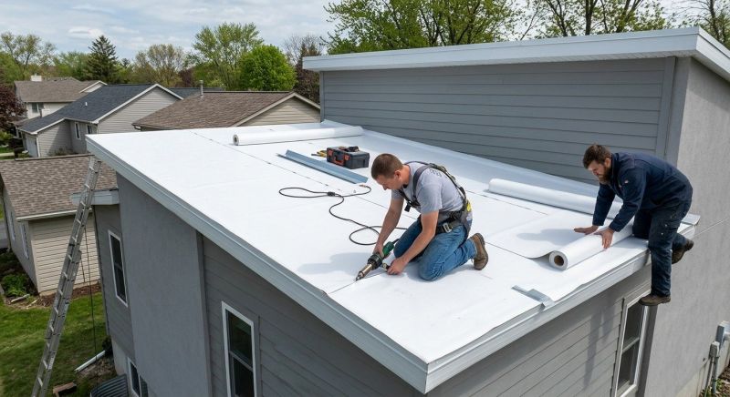 Single Ply Roof Installation in Bristol, CT