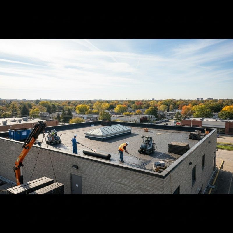 Single Ply Roof Replacement in North Branford, CT