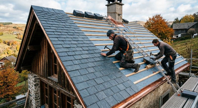 Slate Roof Construction in Madison, CT