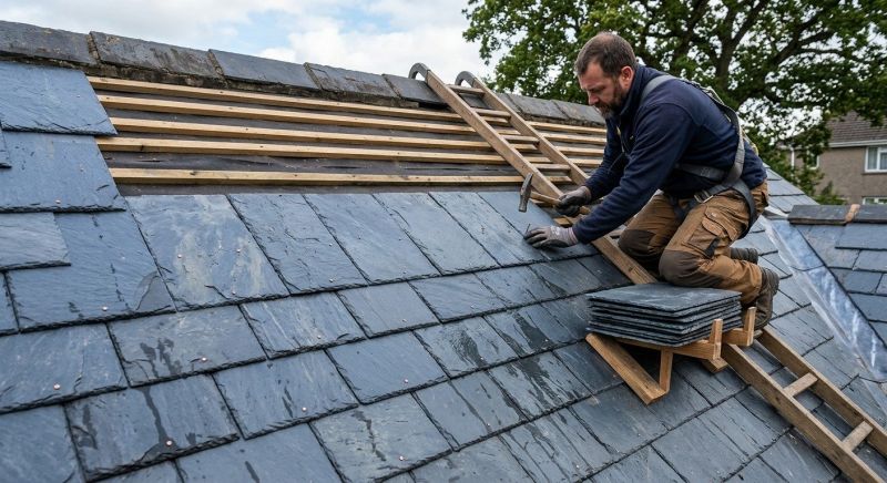 Slate Roof Construction in Sandy Hook, CT