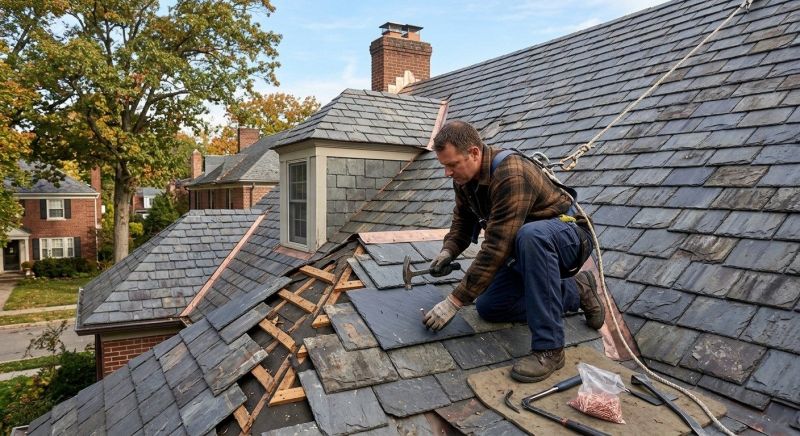Slate Roof Repair in Southbury, CT