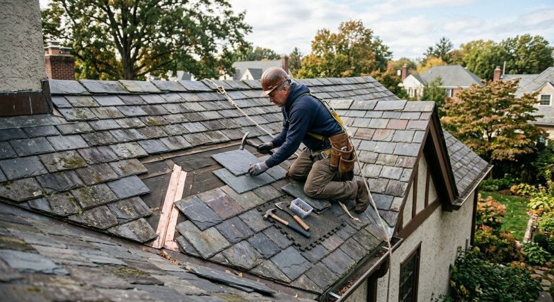 Slate Roof Repair in Woodbridge, CT