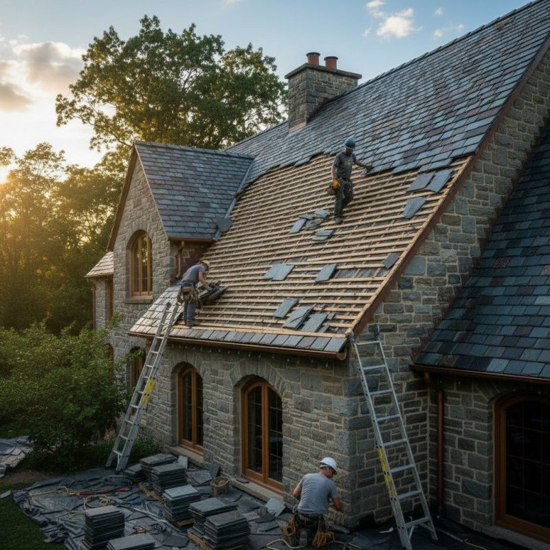 Slate Roof Replacement in Bethany, CT