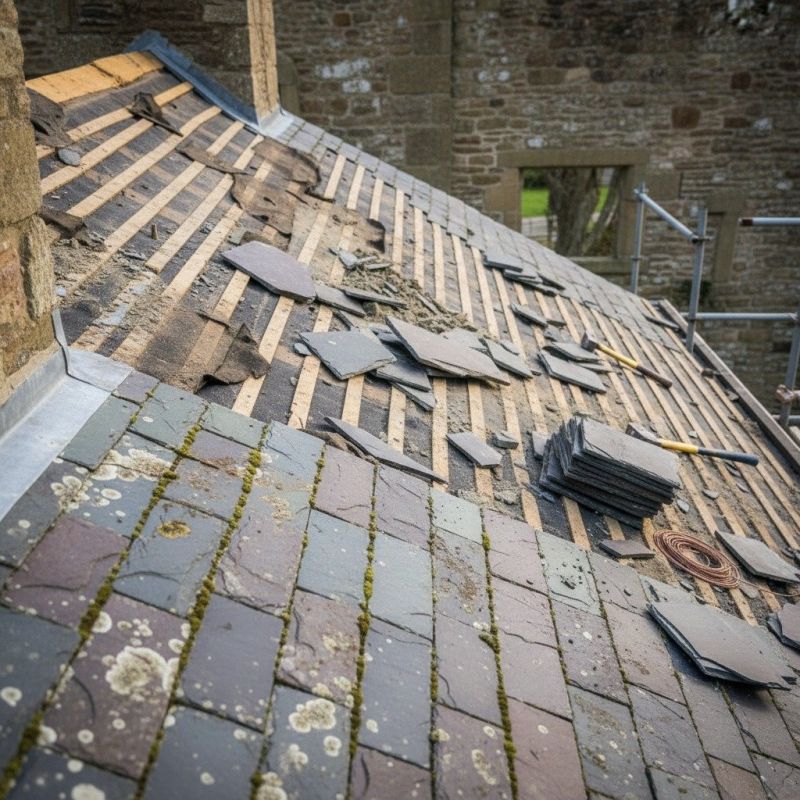 Slate Roof Replacement in Higganum, CT