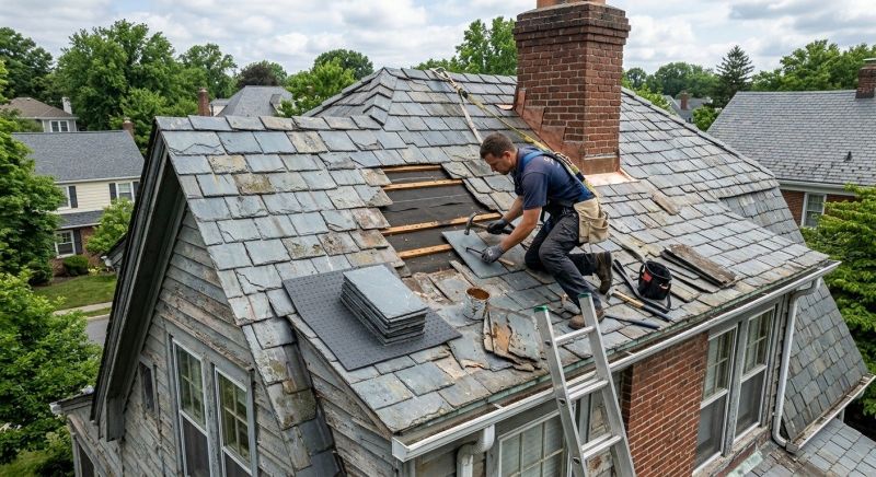 Slate Shingles Repair in Oakville, CT