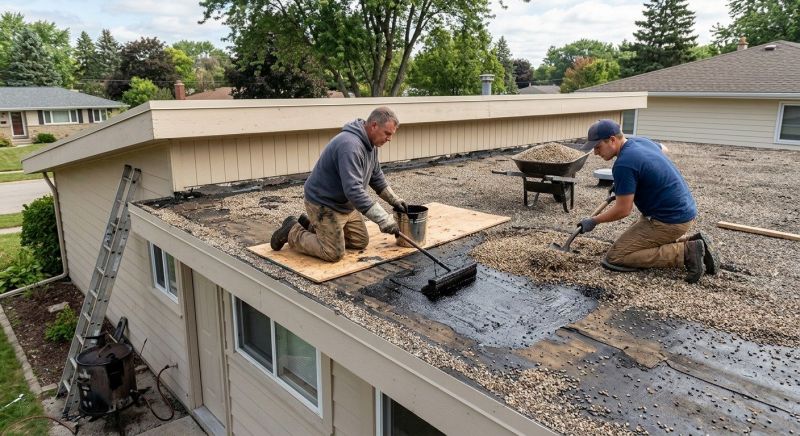 Tar And Gravel Roof Repair in Madison, CT