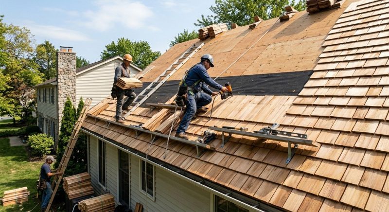 Wood Roofing Installation in Plainville, CT
