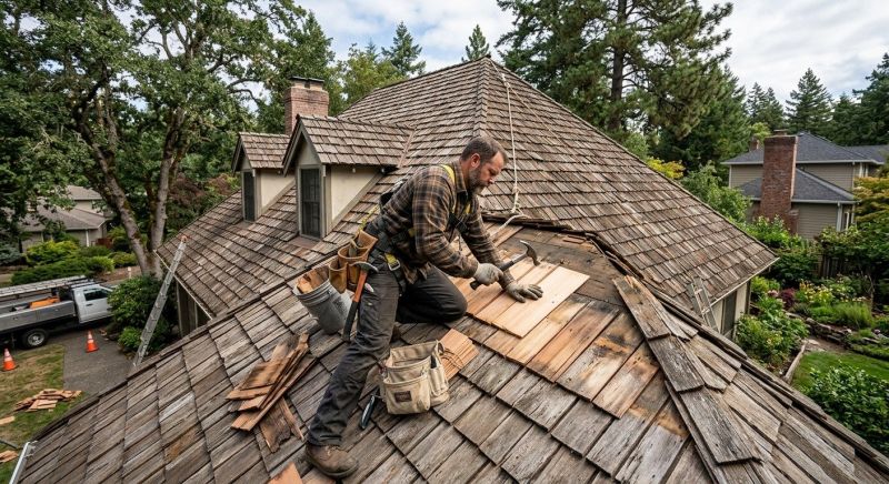 Wood Shake Roof Repair in Oxford, CT