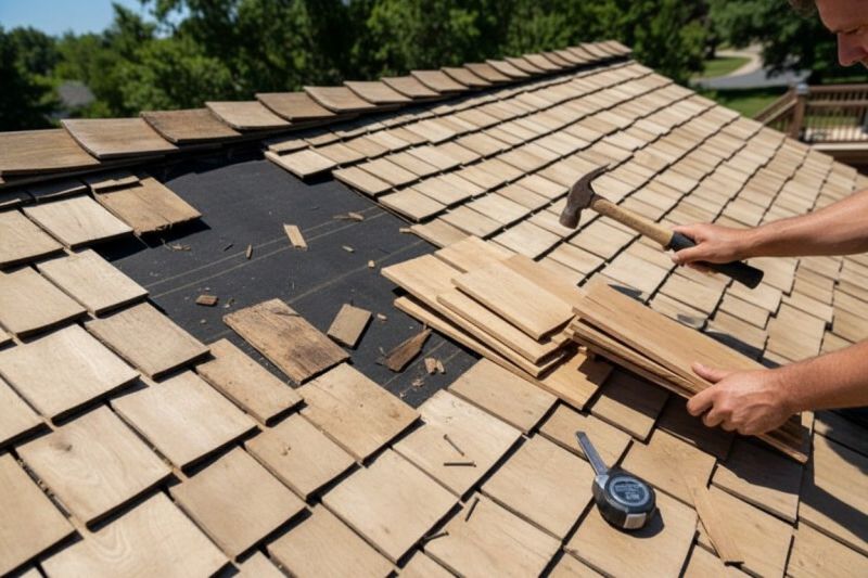 Wood Shake Roof Repair in Westport, CT