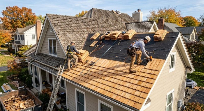 Wood Shake Roof Replacement in Guilford, CT