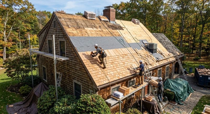 Wood Shingle Roof Replacement in New Haven County, CT